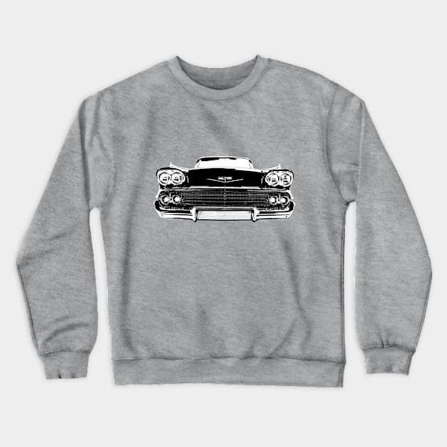 1958 Chevy Bel air B&W Crewneck Sweatshirt by GrizzlyVisionStudio